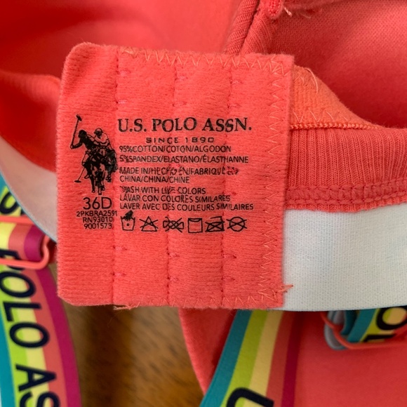 NWT U. S. Polo Assn. in Coral 36D - Picture 5 of 6